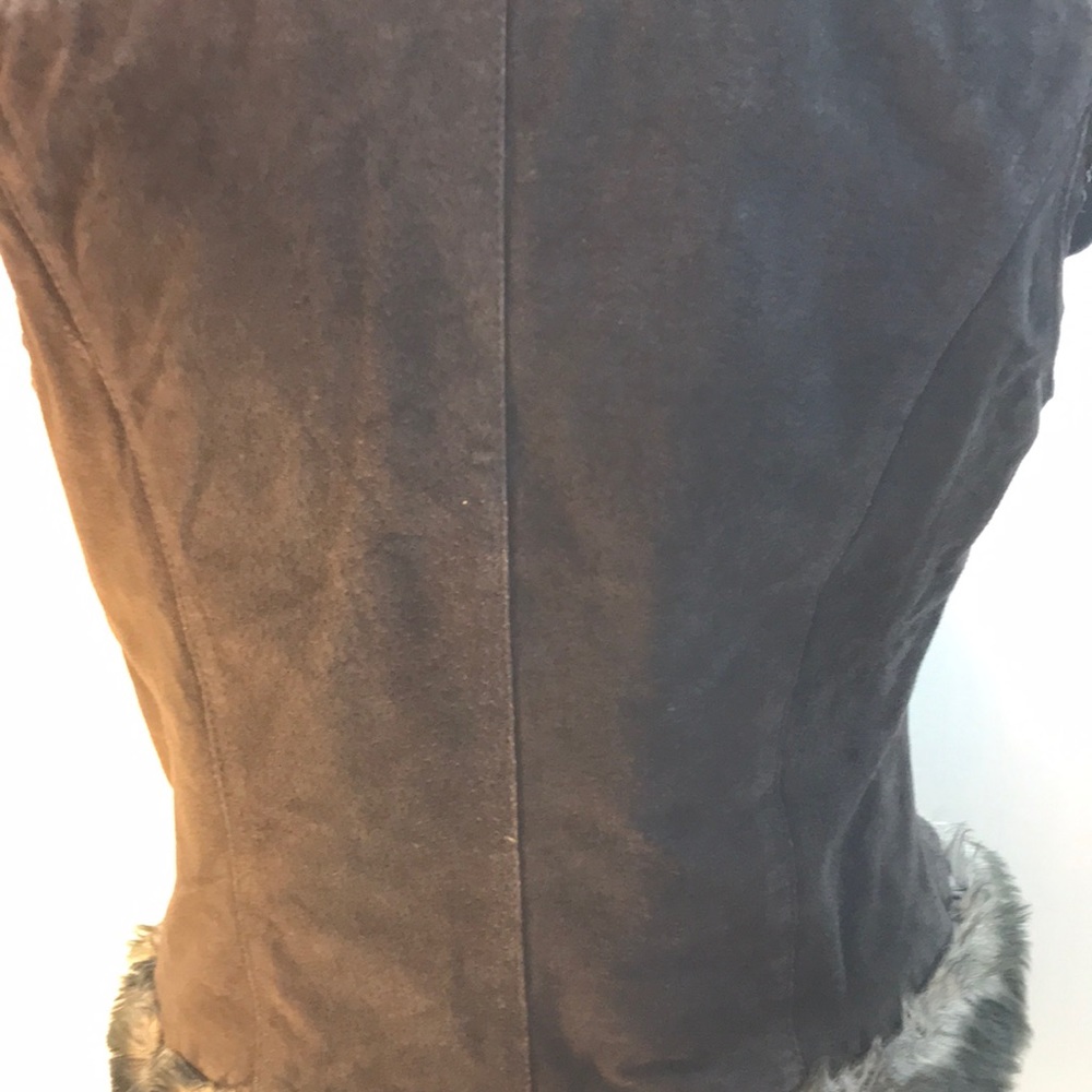 XOXO Leather, Suede & Faux Fur Vest Size Large - Picture 4 of 8